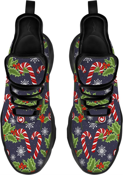 Christmas Running Shoes, Christmas Candy Canes Max Soul Shoes For Men Women, Christmas Shoes, Winter Fashion Shoes