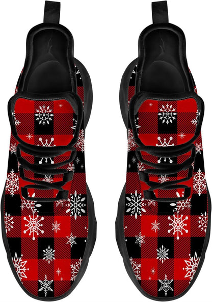 Christmas Running Shoes, Christmas Snowflakes Max Soul Shoes For Men Women, Christmas Shoes, Winter Fashion Shoes