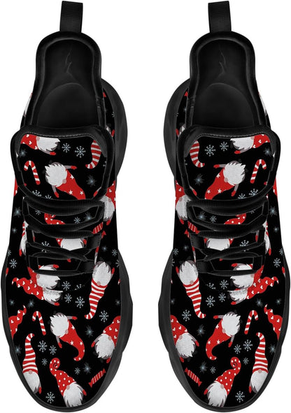 Christmas Running Shoes, Funny Gnome Christmas Max Soul Shoes For Men Women, Christmas Shoes, Winter Fashion Shoes