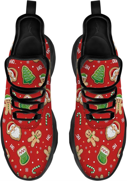 Christmas Running Shoes, Ginger Candy Christmas Max Soul Shoes For Men Women, Christmas Shoes, Winter Fashion Shoes