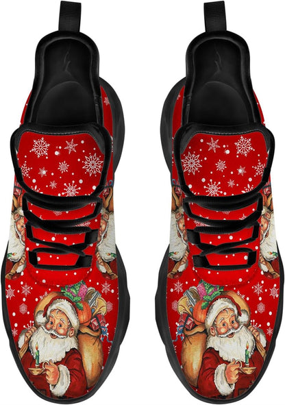 Christmas Running Shoes, Merry Christmas Gift From Santa Max Soul Shoes For Men Women, Christmas Shoes, Winter Fashion Shoes