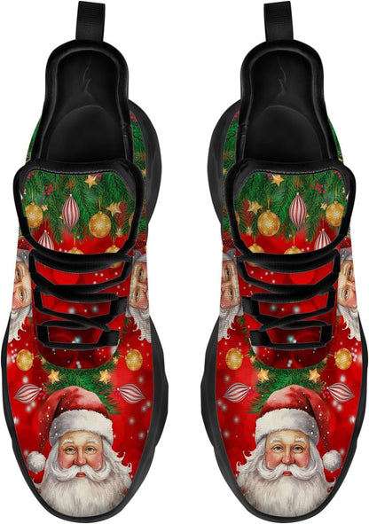 Christmas Running Shoes, Merry Christmas Santa Max Soul Shoes For Men Women, Christmas Shoes, Winter Fashion Shoes