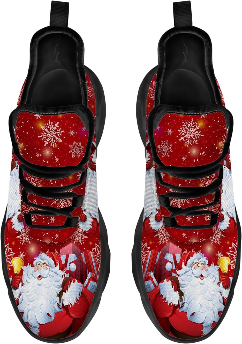Christmas Running Shoes, Santa Claus Ring Bells Max Soul Shoes For Men Women, Christmas Shoes, Winter Fashion Shoes