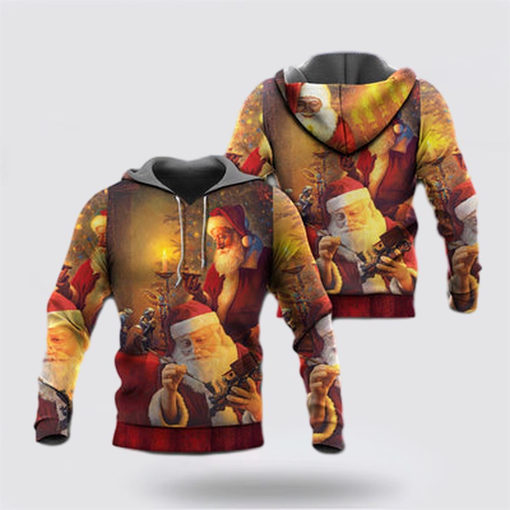 Christmas Santa Claus The Spirit of Christmas Art Style All Over Print 3D Hoodie For Men & Women, Christmas Hoodie Cute, Christmas Gift, Christmas Fashion