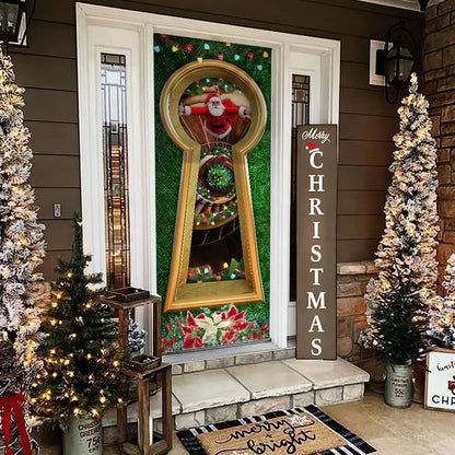 Christmas Santa Door Cover Circular Stairs, Christmas Door Knob Covers, Christmas Outdoor Decoration