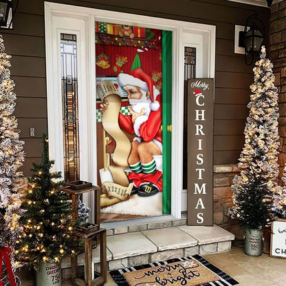 Christmas Santa Door Cover Funny, Christmas Door Knob Covers, Christmas Outdoor Decoration