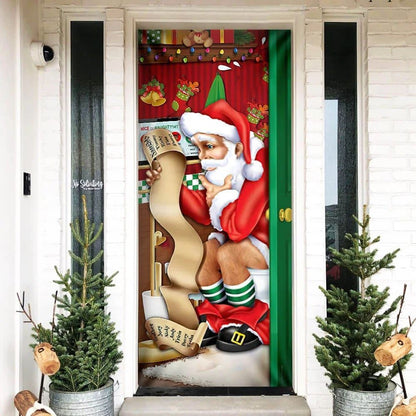 Christmas Santa Door Cover Funny, Christmas Door Knob Covers, Christmas Outdoor Decoration