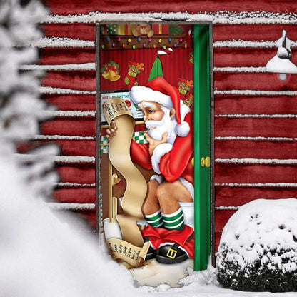 Christmas Santa Door Cover Funny, Christmas Door Knob Covers, Christmas Outdoor Decoration