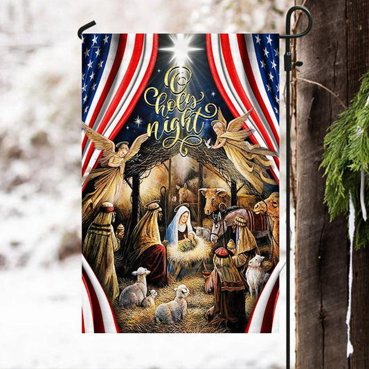Christmas Silent Night Flag Jesus Is Born Flag, Christian Christmas House Flag, Christmas Outdoor Decor Ideas