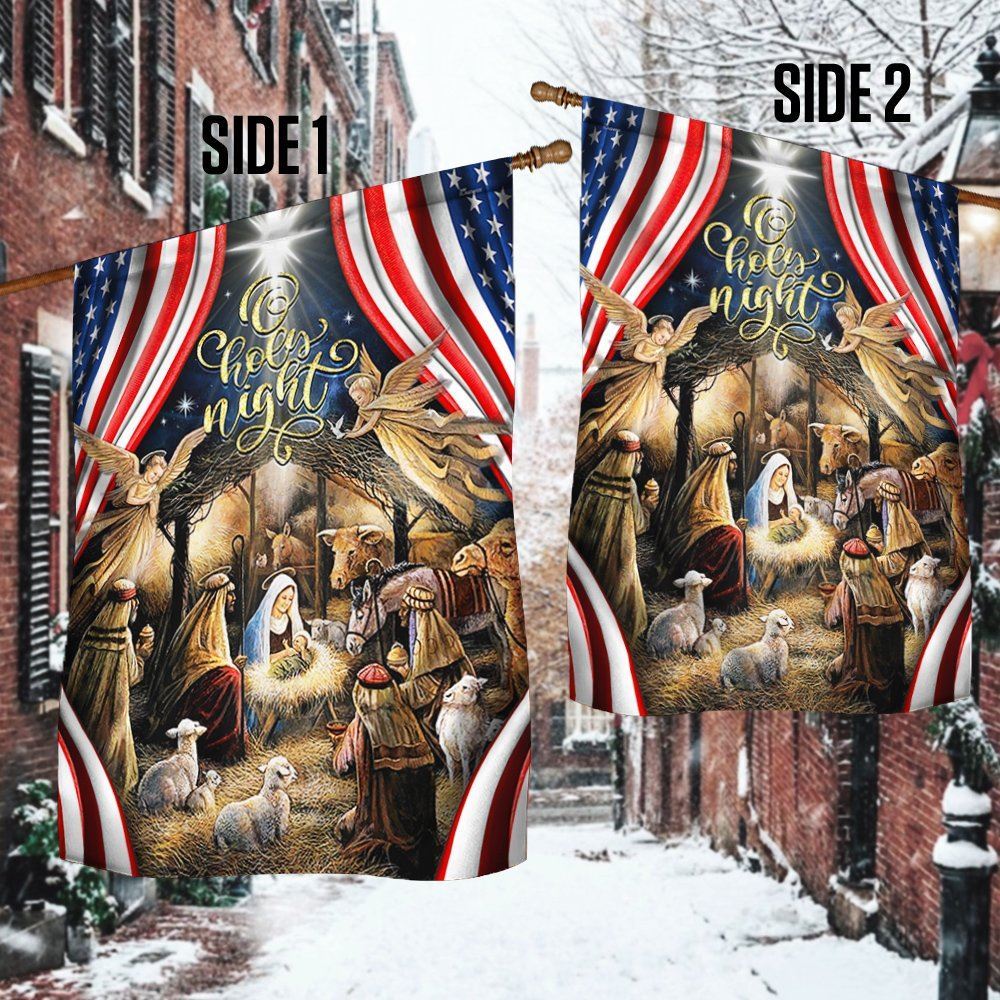 Christmas Silent Night Flag Jesus Is Born Flag, Christian Christmas House Flag, Christmas Outdoor Decor Ideas