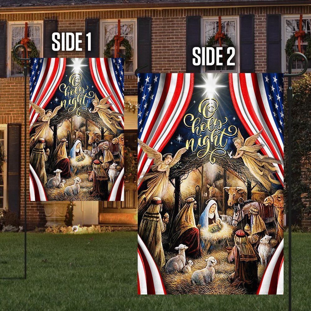 Christmas Silent Night Flag Jesus Is Born Flag, Christian Christmas House Flag, Christmas Outdoor Decor Ideas