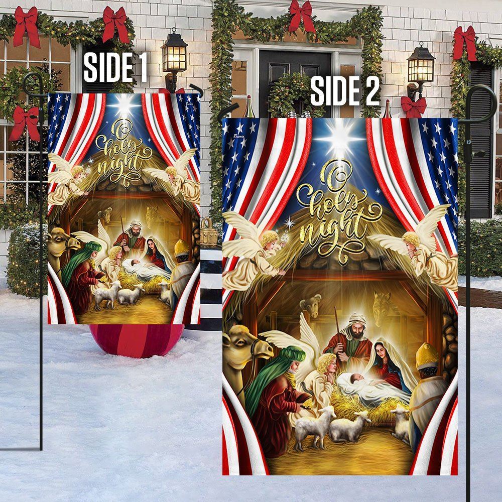 Christmas Silent Night Flag Jesus Is Born, Nativity Of Jesus Flag, Christian Christmas House Flag, Christmas Outdoor Decor Ideas