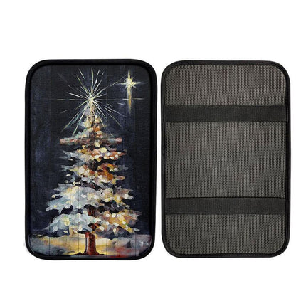 Christmas Tree Holy Night Car Center Console Cover, Christian Car Accessories