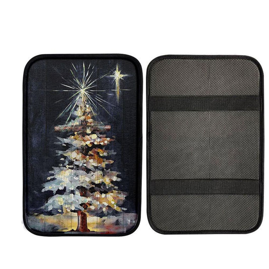 Christmas Tree Holy Night Car Center Console Cover, Christian Car Accessories