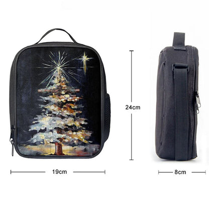 Christmas Tree Holy Night Lunch Bag, Christian Lunch Bag For School, Picnic, Religious Lunch Bag