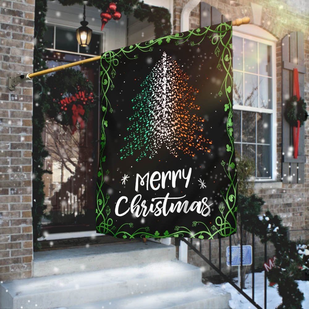 Christmas Tree Irish Flag, Christmas Garden Flag, Home Decor Accessories, Christmas Outdoor Decor Ideas