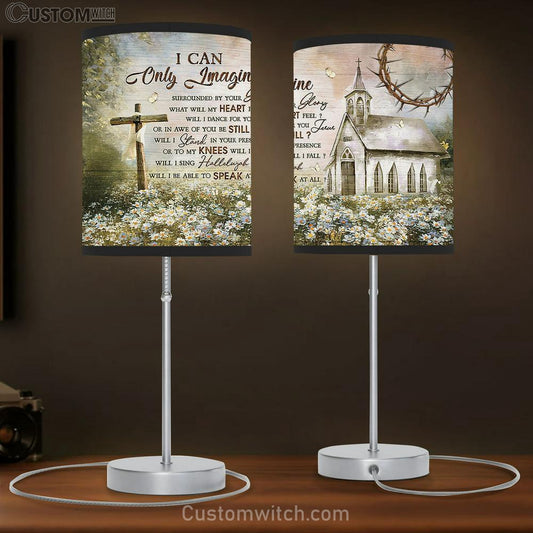 Church Daisy Garden I Can Only Imagine Table Lamb Gift - Bible Verse Table Lamb - Religious Bedroom Decor