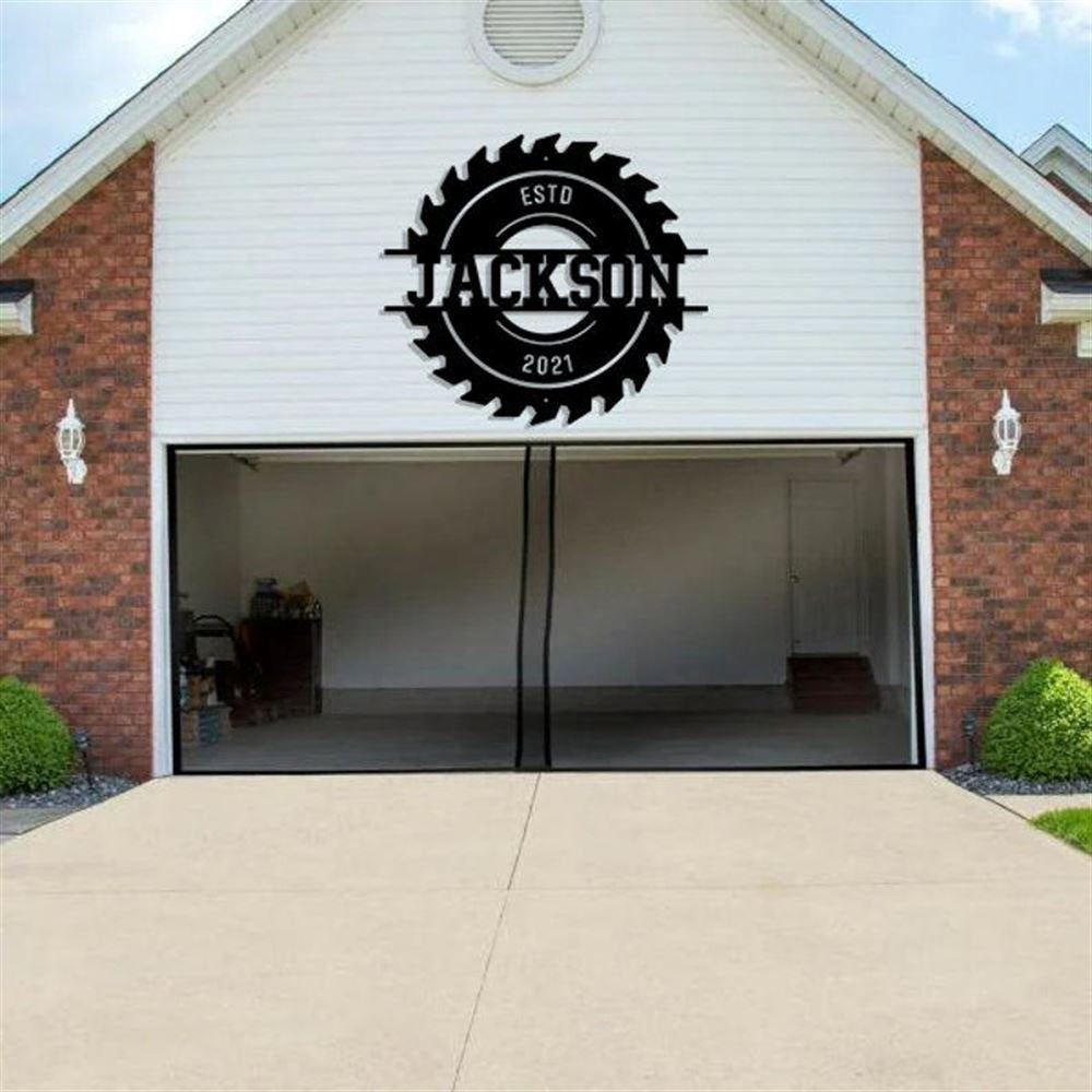 Circular Saw Blade Metal Sign, Round Circular Saw Metal Wall, Patio And Porch Decor Saw