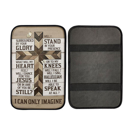 Classic Cross I Can Only Imagine Car Center Console Cover, Christian Car Accessories