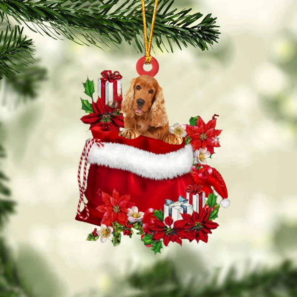 Cocker Spaniel Gift Bag Christmas Ornaments, Christmas Gift, Christmas Tree Decorations, Christmas Ornament 2023