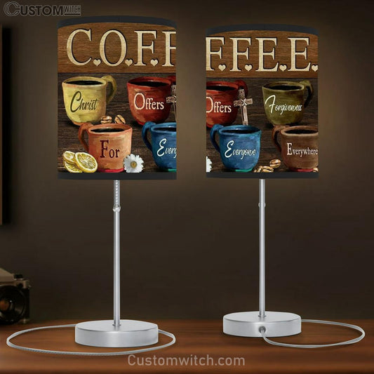 Coffee Cups Coffee Christ Offers Forgiveness For Everyone Everywhere Table Lamb