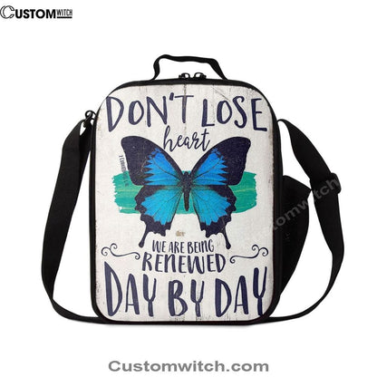 Corinthians 1 16 Don'T Lose Heart Lunch Bag, Christian Lunch Bag For School, Picnic, Religious Lunch Bag
