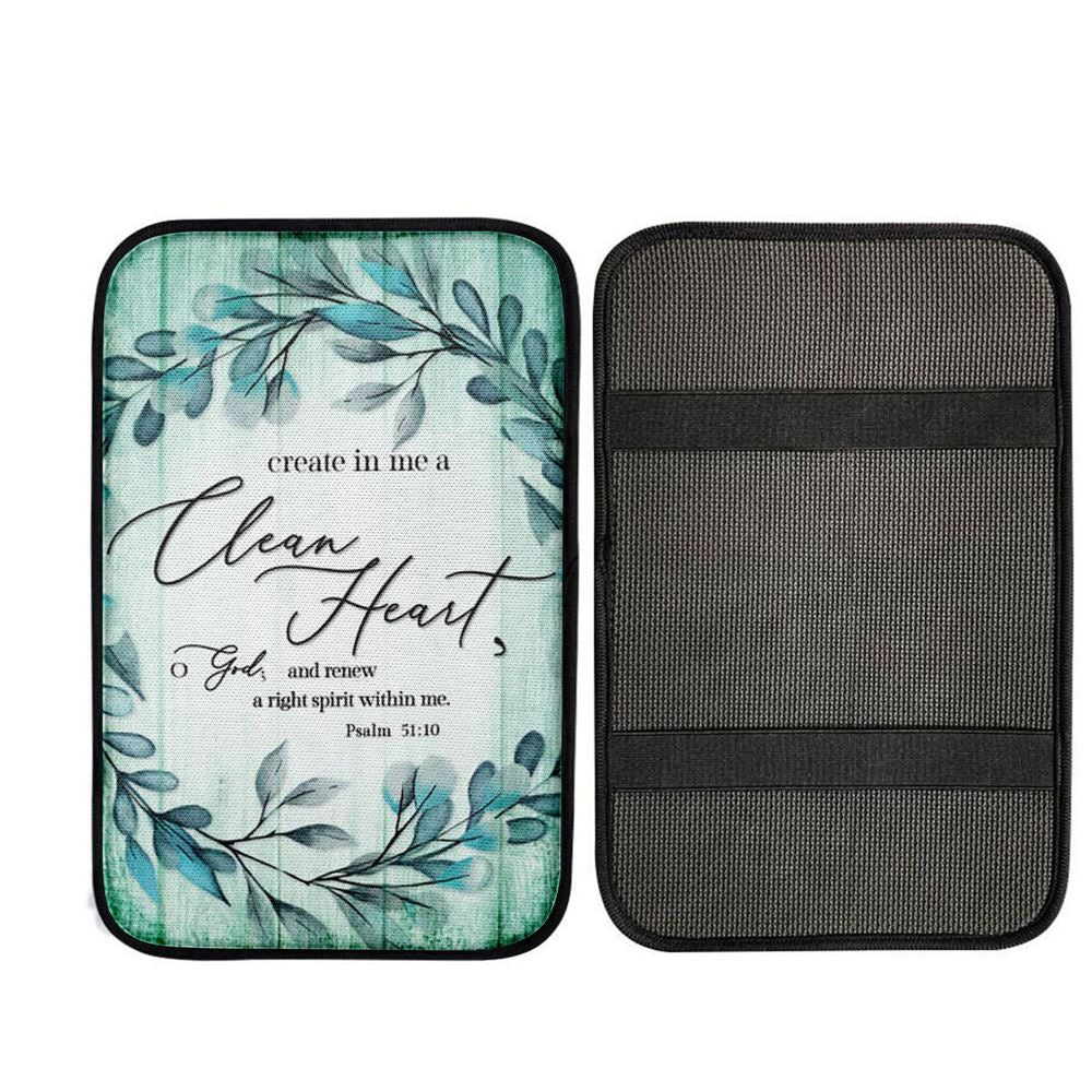 Create In Me A Clean Heart Psalm 5110 Dandelion Car Center Console Cover, Christian Car Accessories