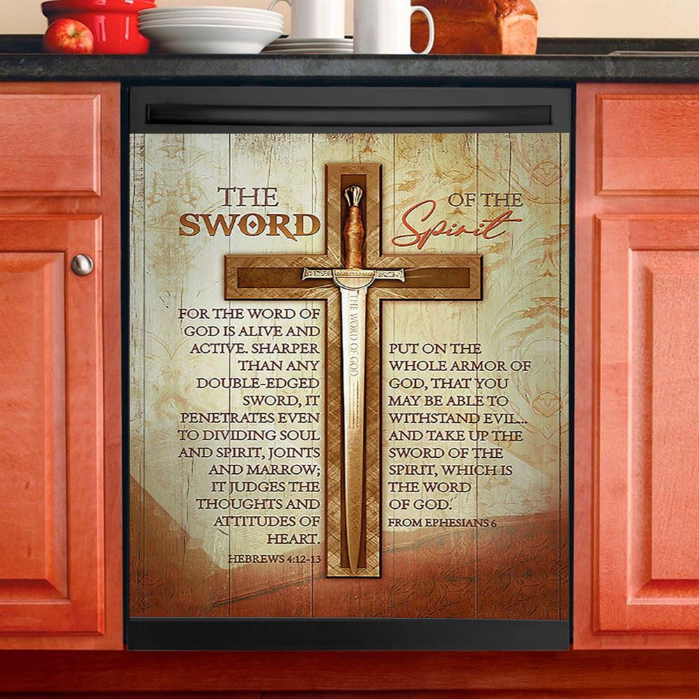 Cross Bible Verses, Be Still & Know That I Am God Dishwasher Cover, Bible Verse Dishwasher Magnet Cover, Christian Inspirational Kitchen Decor