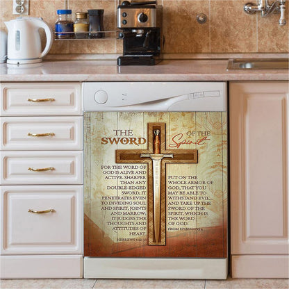 Cross Bible Verses, Be Still & Know That I Am God Dishwasher Cover, Bible Verse Dishwasher Magnet Cover, Christian Inspirational Kitchen Decor