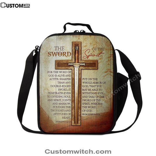 Cross Bible Verses Word Of God Lunch Bag, Christian Lunch Bag For School, Picnic, Religious Lunch Bag
