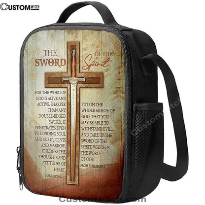 Cross Bible Verses Word Of God Lunch Bag, Christian Lunch Bag For School, Picnic, Religious Lunch Bag