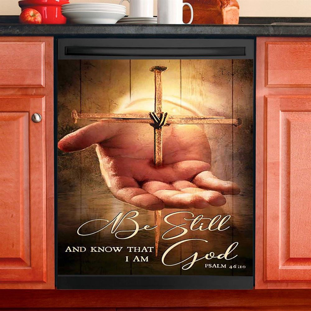 Cross Dishwasher Cover, Christian Dishwasher Magnet Cover, Religious Kitchen Decor