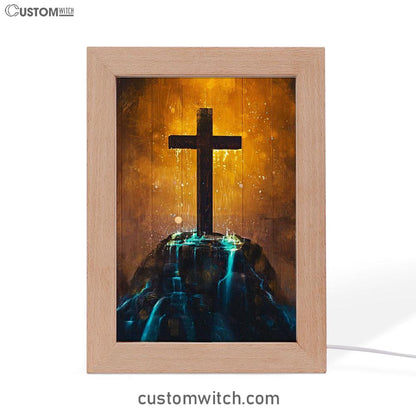 Cross Frame Lamp Art - Christian Frame Lamp - Religious Gifts Night Light