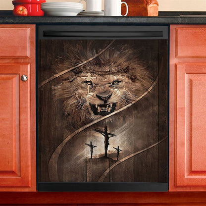 Cross Jesus'S Hand Be Still And Know That I Am God Dishwasher Cover, Bible Verse Dishwasher Magnet Cover, Christian Inspirational Kitchen Decor