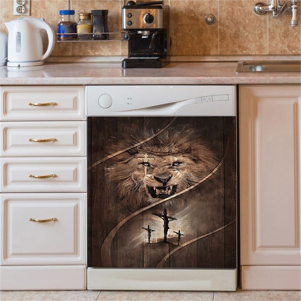 Cross Jesus'S Hand Be Still And Know That I Am God Dishwasher Cover, Bible Verse Dishwasher Magnet Cover, Christian Inspirational Kitchen Decor