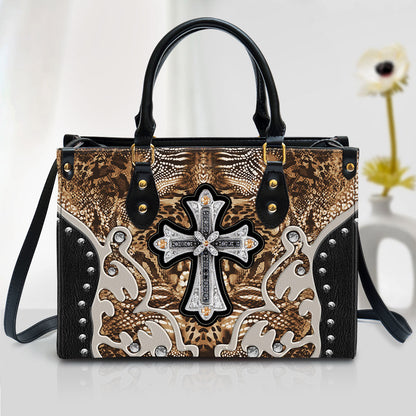 Cross Leather Handbag 1, Religious Gifts For Women, Women Pu Leather Bag
