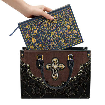 Cross Leather Handbag 2, Religious Gifts For Women, Women Pu Leather Bag