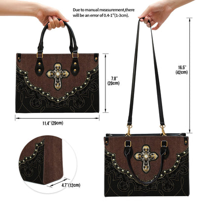 Cross Leather Handbag 2, Religious Gifts For Women, Women Pu Leather Bag