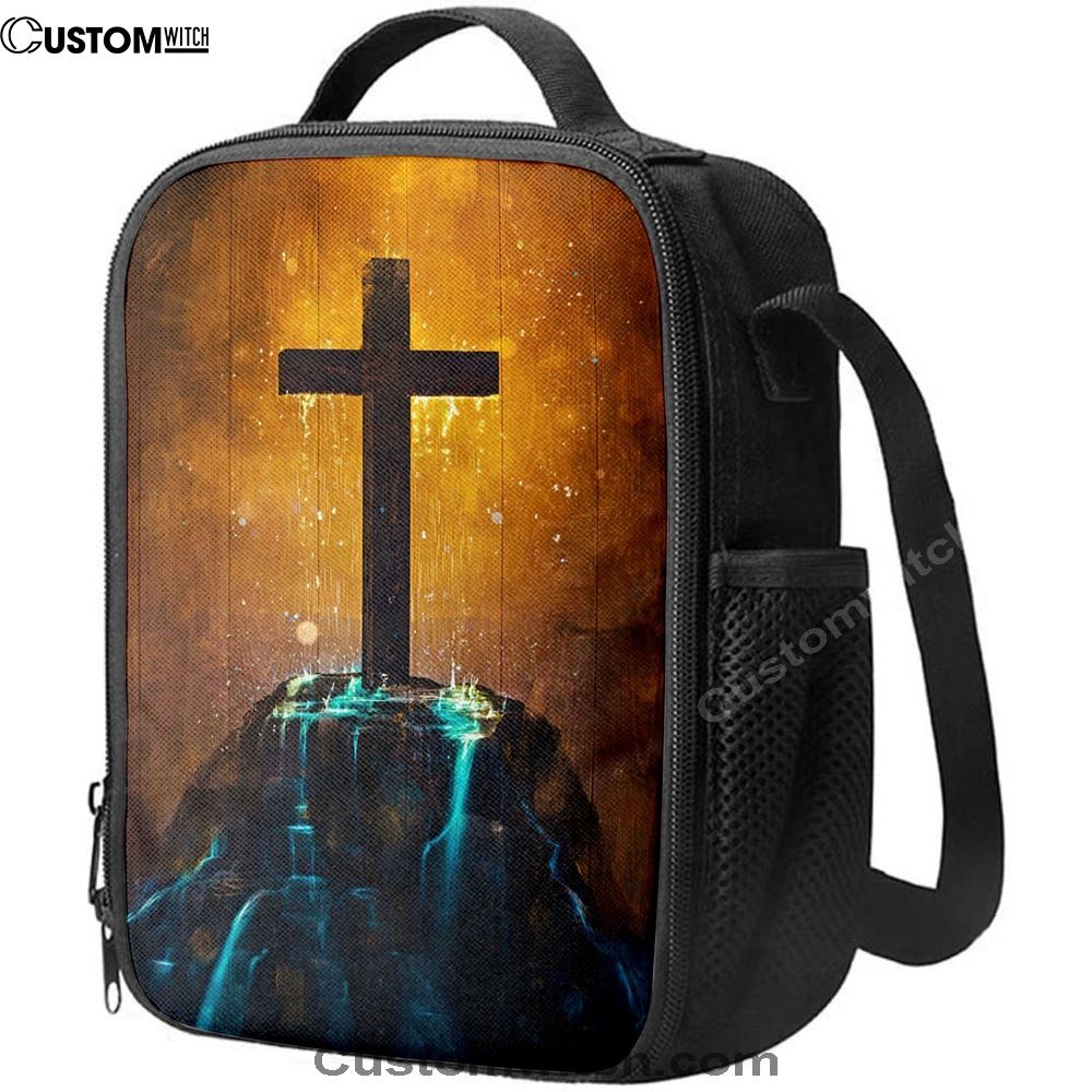 Cross Lunch Bag, Christian Lunch Bag For School, Picnic, Religious Lunch Bag