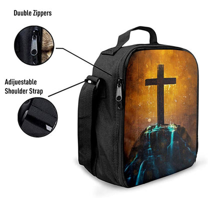 Cross Lunch Bag, Christian Lunch Bag For School, Picnic, Religious Lunch Bag