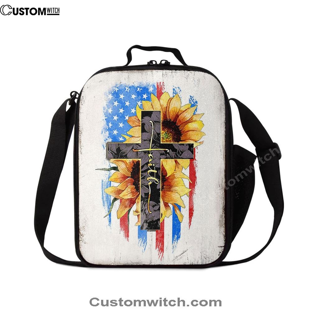 Cross Lunch Bag, Christian Lunch Box, Christian Lunch Bag For School, Picnic, Religious Lunch Bag