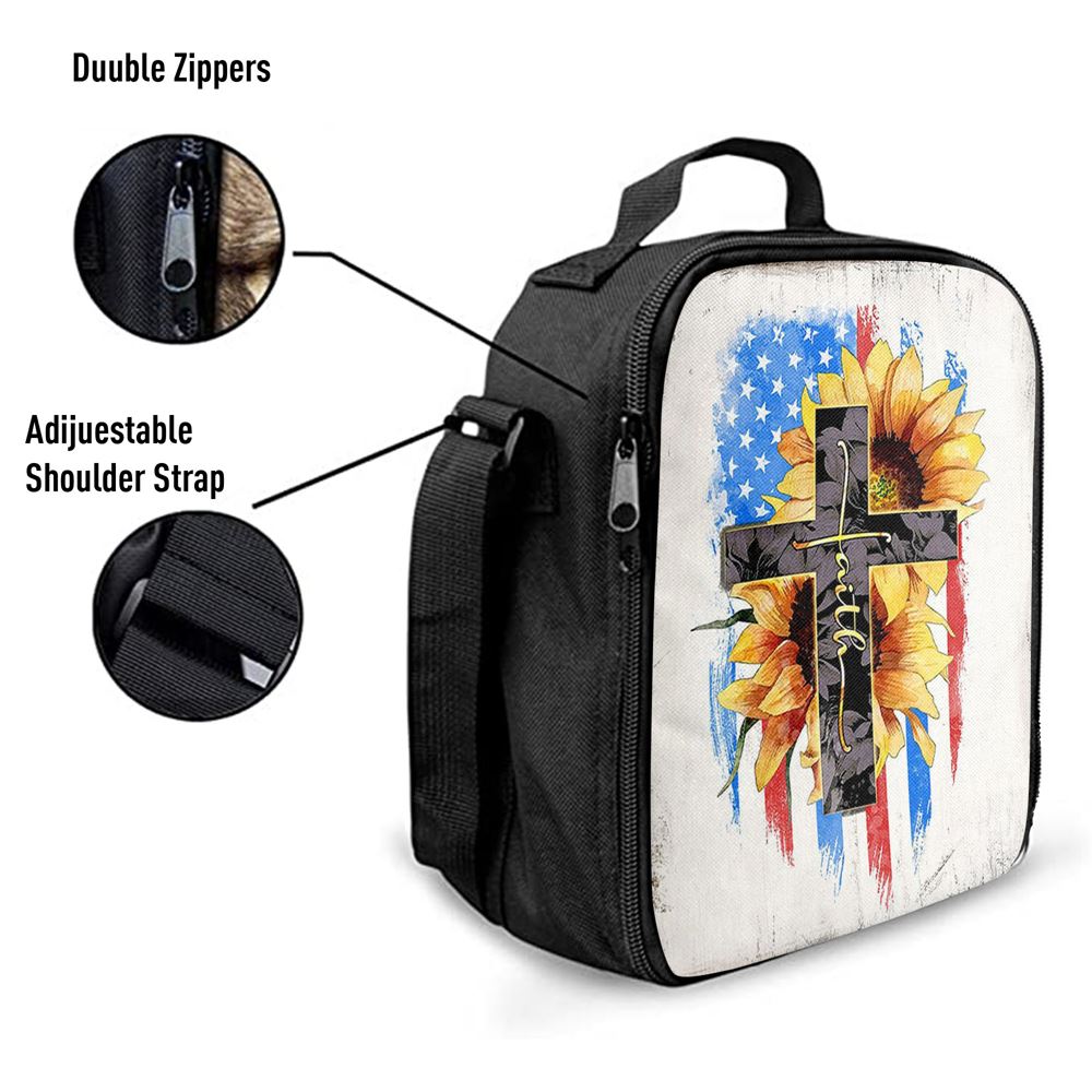 Cross Lunch Bag, Christian Lunch Box, Christian Lunch Bag For School, Picnic, Religious Lunch Bag