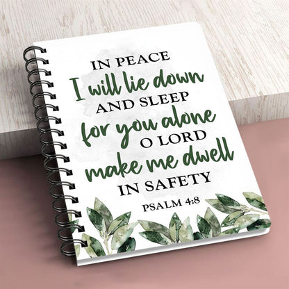 Cross Psalm 48 Make Me Dwell In Safety Spiral Journal, Spiritual Gifts For Christian Friends Lord