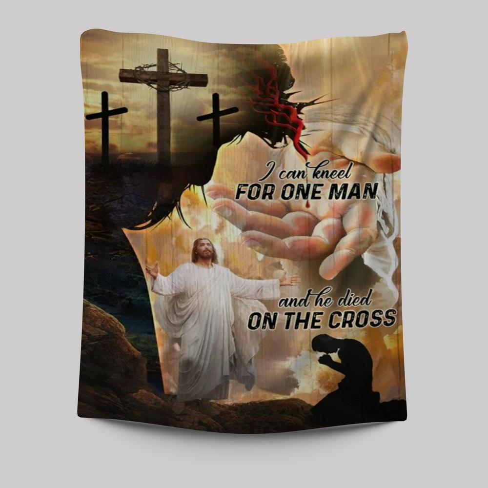 Cross Symbol, Pray For Healing, Take My Hand, Jesus I Can Kneel For One Man Tapestry