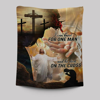 Cross Symbol, Pray For Healing, Take My Hand, Jesus I Can Kneel For One Man Tapestry