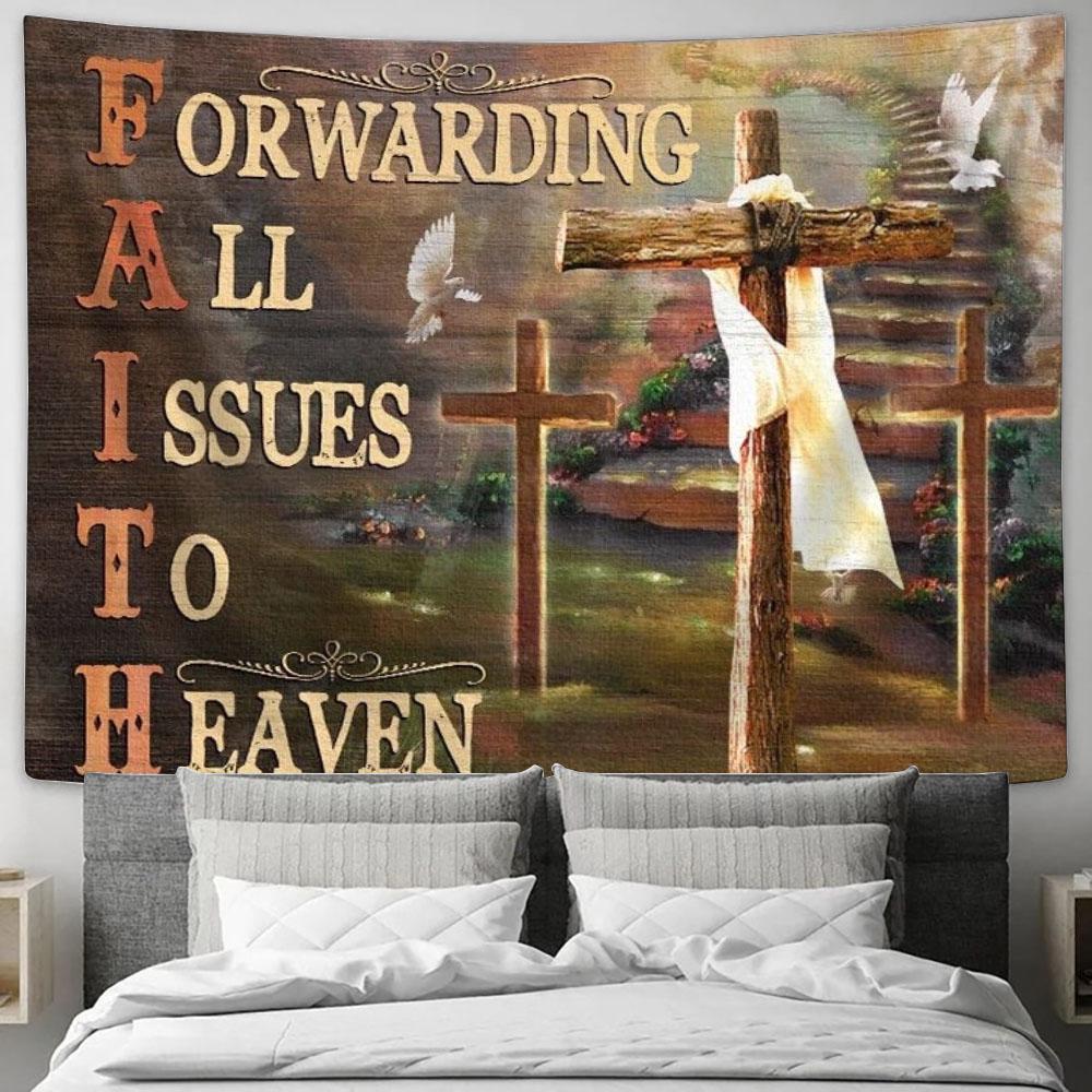 Cross, The Way To Heaven, Forwarding All Issues To Heaven Tapestry, Tapestries for Living Room Bedroom