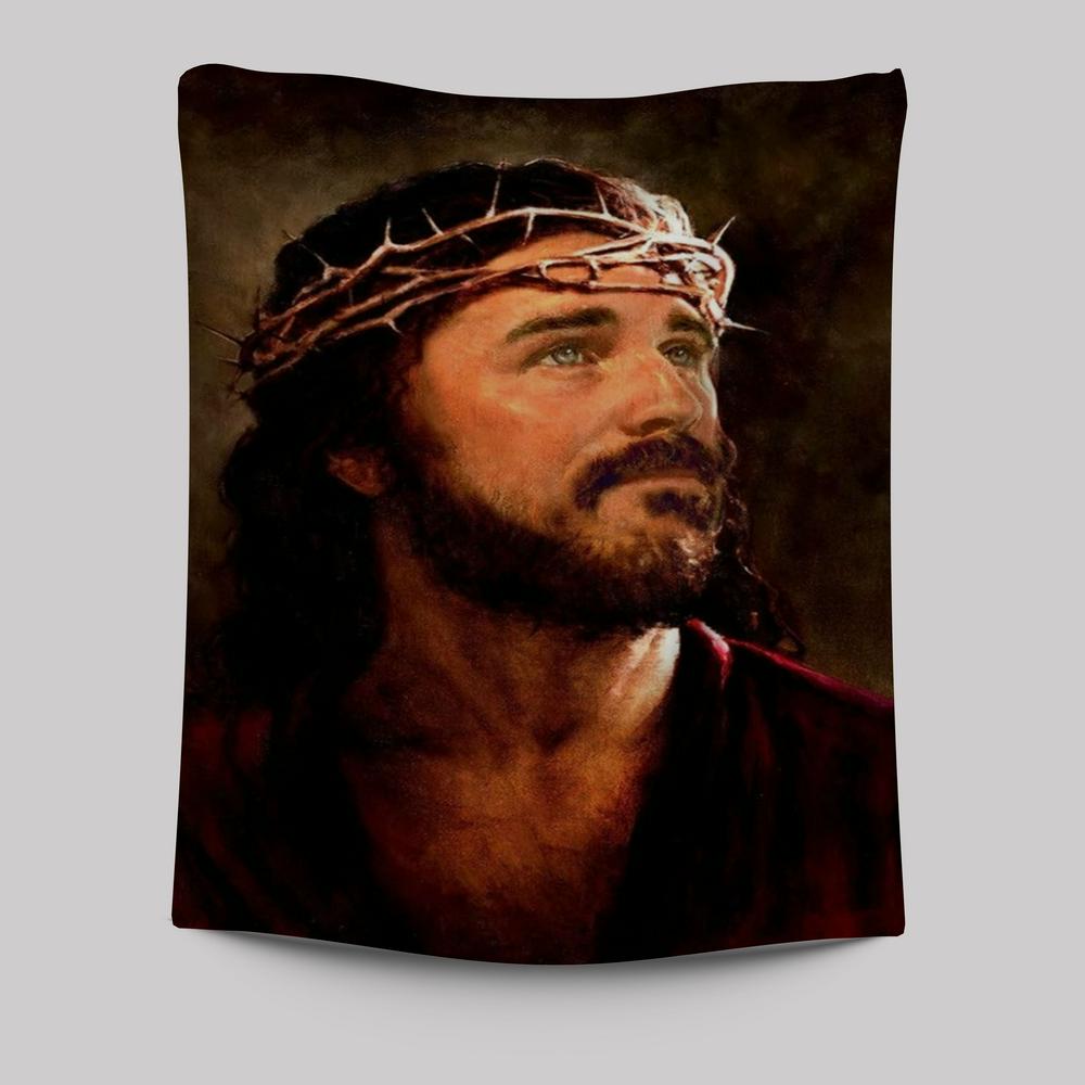 Crown Of Thorns, Stunning Jesus Artwork, Jesus Painting Tapestry