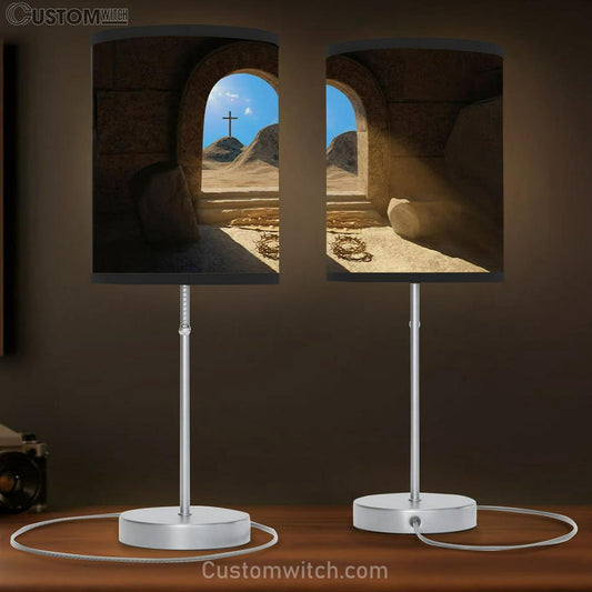 Crown Of Thorns Tomb Table Lamb Art - Christian Lamb Gift Decor - Easter Lamb Gift