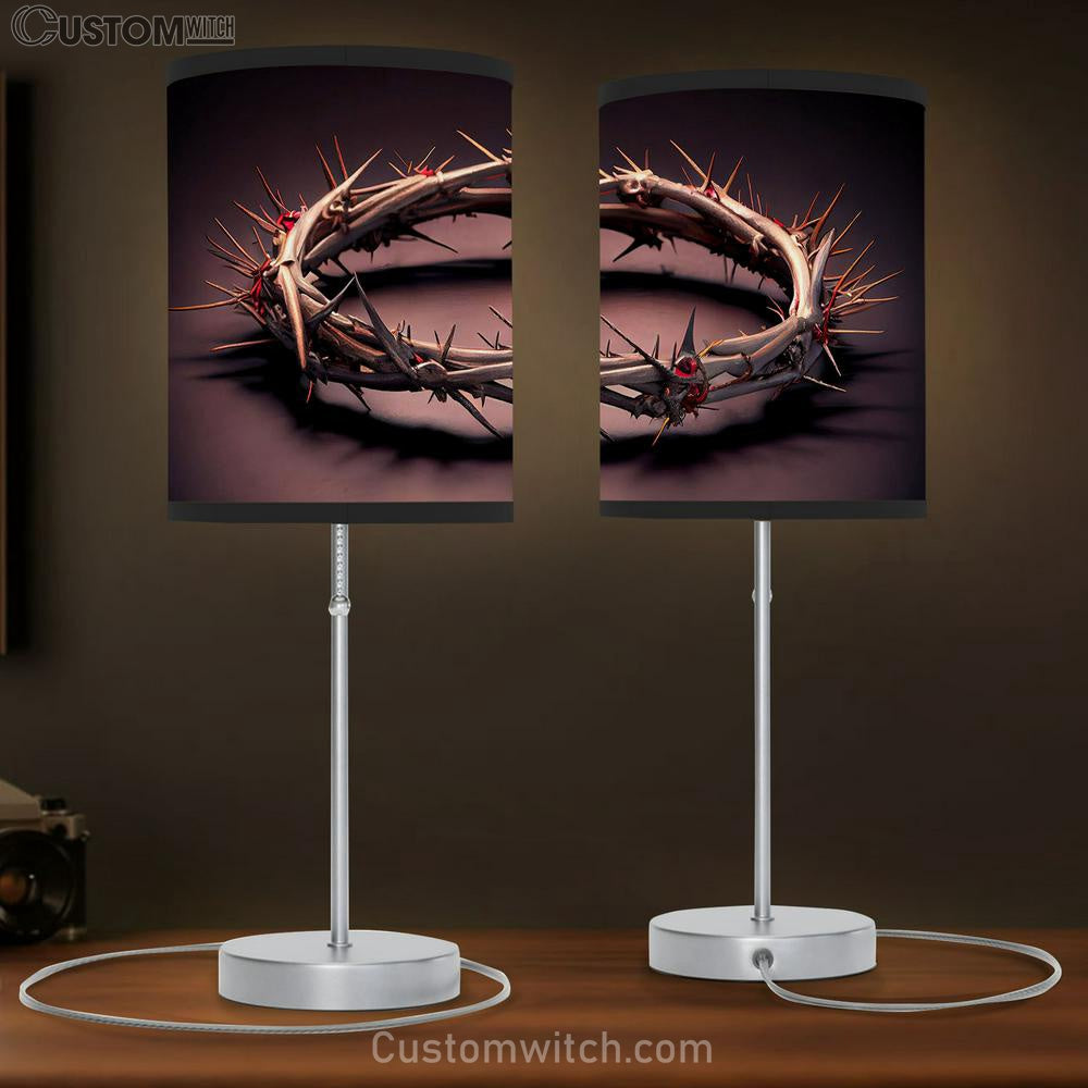 Crown Thorns Nails Symbols Christian Easter Realistic Table Lamb Pictures - Faith Art - Christian Table Lamb Gift Decor