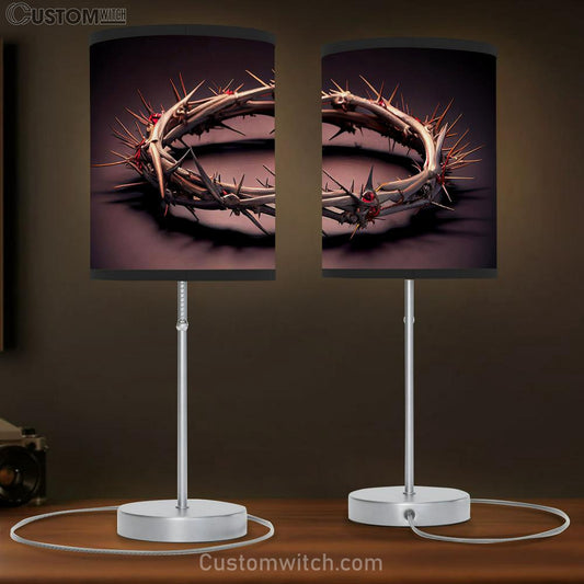 Crown Thorns Nails Symbols Christian Easter Realistic Table Lamb Pictures - Faith Art - Christian Table Lamb Gift Decor